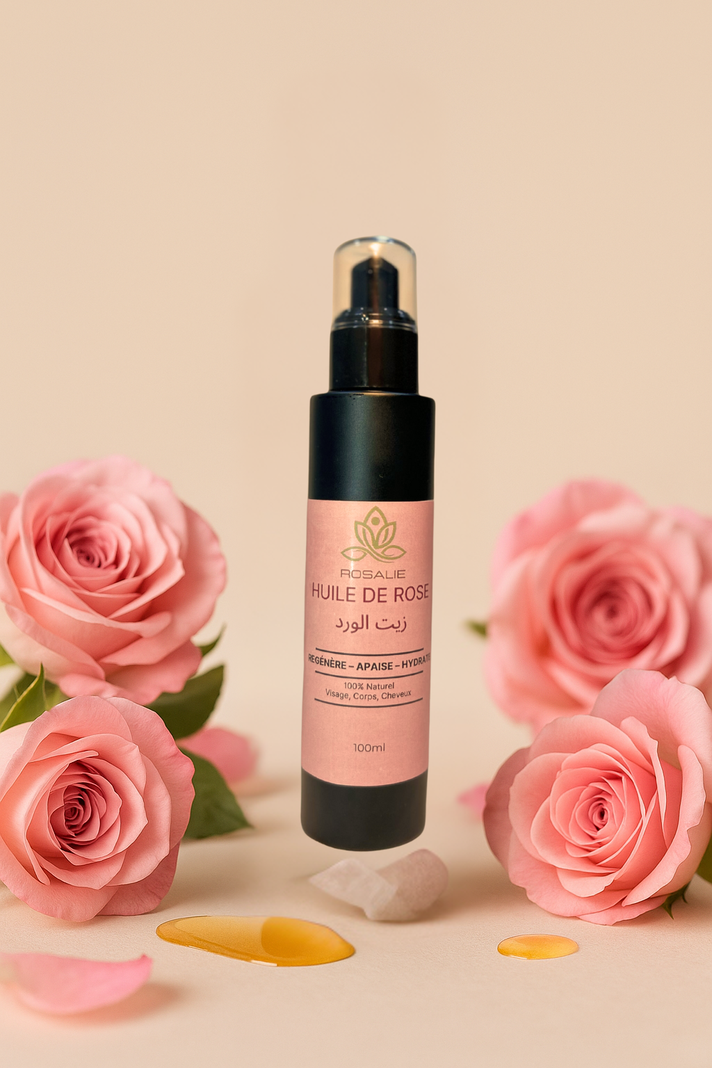 Huile de Rose Naturelle – Douceur et Éclat